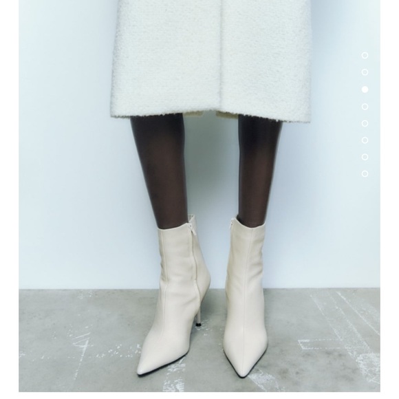 ZARA HEELED LEATHER ANKLE BOOTS - Picture 2 of 9
